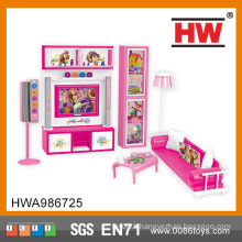 Hot Sale Plastic Pink Girl&#39;s Toy Living Furniture